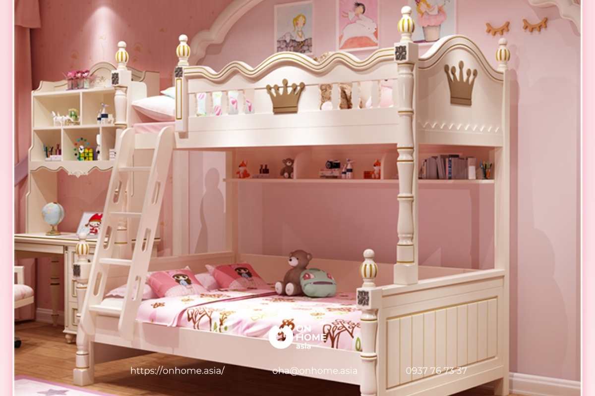 Giường ngủ 2 tầng cho bé gái