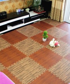 Thảm xốp trải sàn vân gỗ Âu Lạc 40*40*9 tấm