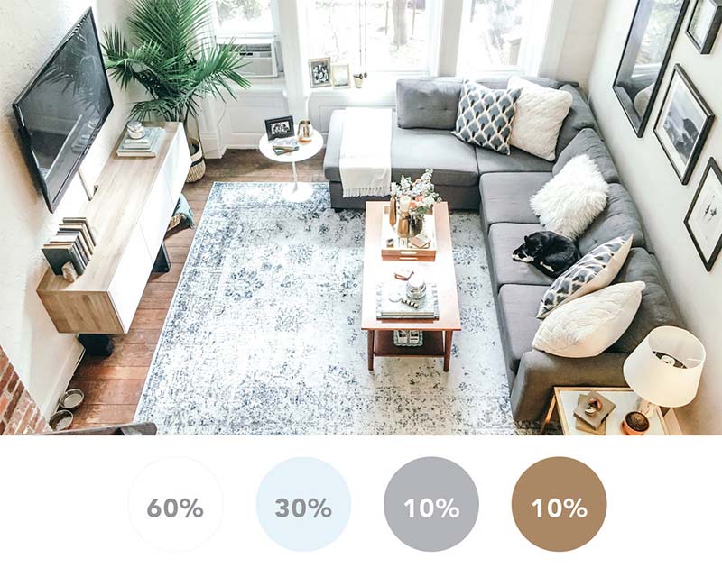 Nguyên tắc phối màu nội thất phòng khách xu hướng năm 2021 - Ảnh 9.