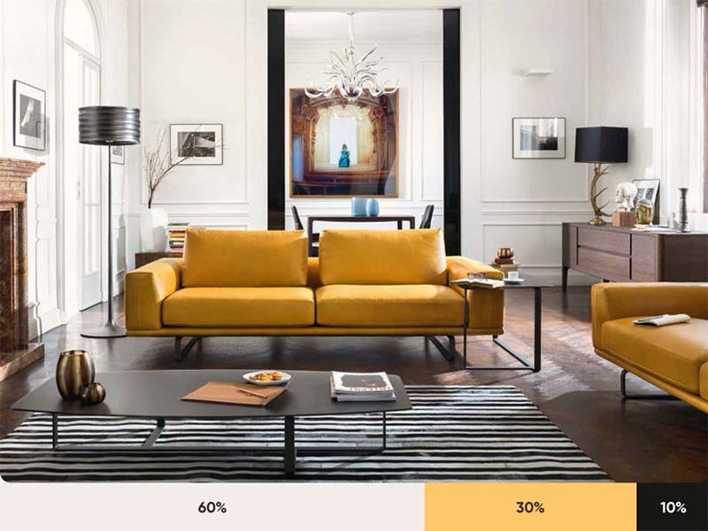 Nguyên tắc phối màu nội thất phòng khách xu hướng năm 2021 - Ảnh 10.