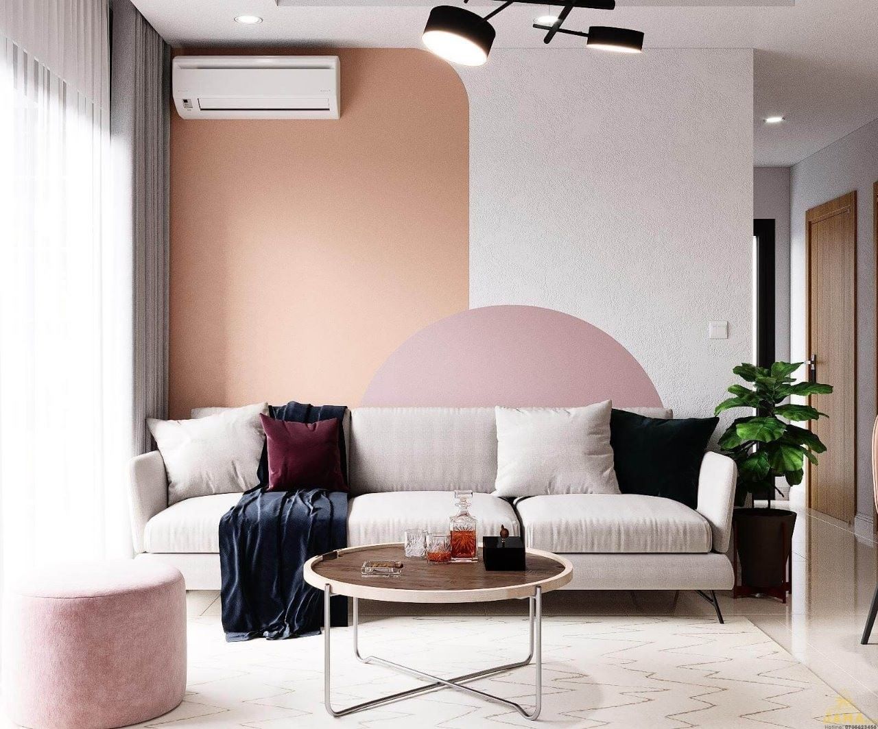 Nguyên tắc phối màu nội thất phòng khách xu hướng năm 2021 - Ảnh 4.