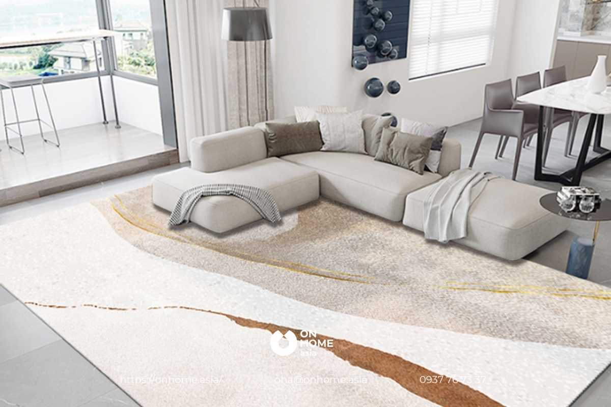 Thảm trải sàn phòng khách 3D đẹp